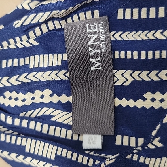 Myne, Size 2, Blue and Cream Patterned Camisole, Braided Straps, EUC - Picture 8 of 9
